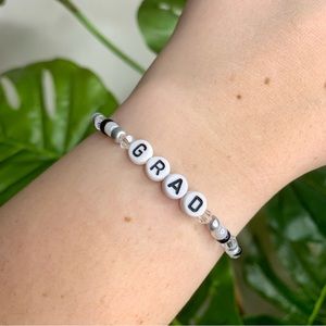 Custom Mix Letter Word Beaded Bracelet | Choose Colors & Word